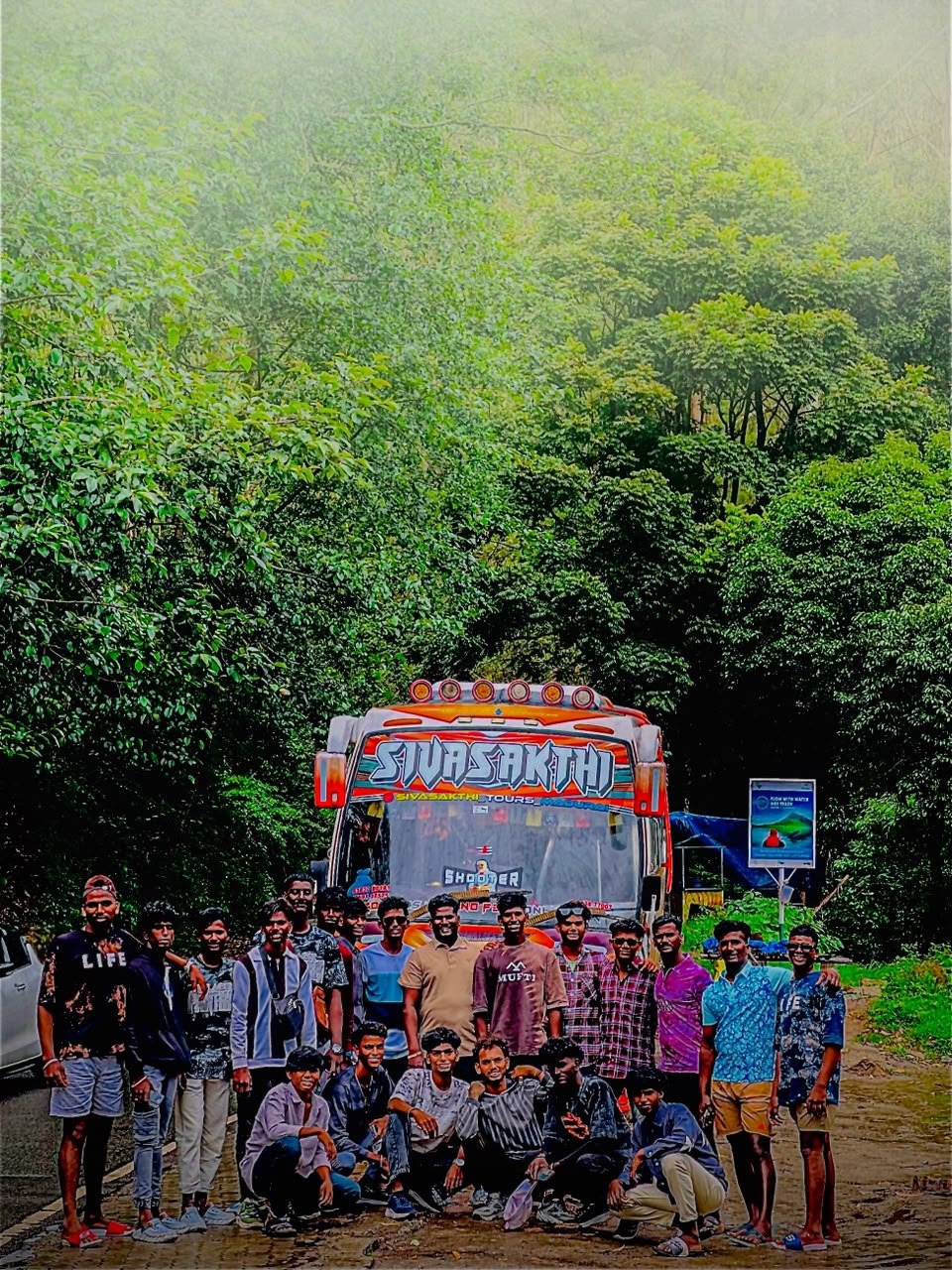 Forest Route Group Photo - Sivasakthi Holidays Madurai